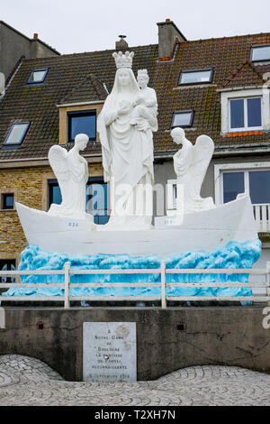 Notre-Dame de Boulogne, Quai de la Vierge, Le Portel, Hauts-de-France, Frankreich Stockfoto