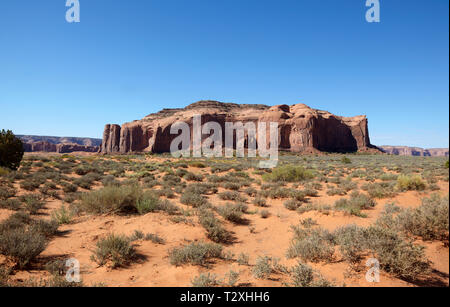 Regengott Mesa. Monument Valley, Amerika. Stockfoto