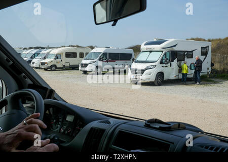 Camping Autos Camp, Berck, Haut-de-France, Frankreich Stockfoto