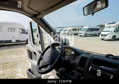 Camping Autos Camp, Berck, Haut-de-France, Frankreich Stockfoto