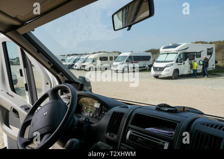 Camping Autos Camp, Berck, Haut-de-France, Frankreich Stockfoto