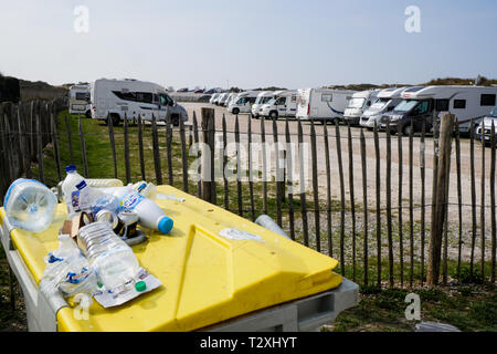 Camping Autos Camp, Berck, Haut-de-France, Frankreich Stockfoto