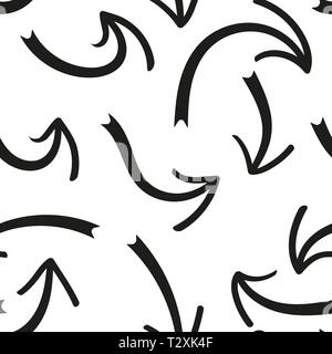 Hand Pfeile nahtlose Muster gezeichnet. Kreative Zusammenfassung Hintergrund. Vector Illustration.eps 10. Stock Vektor