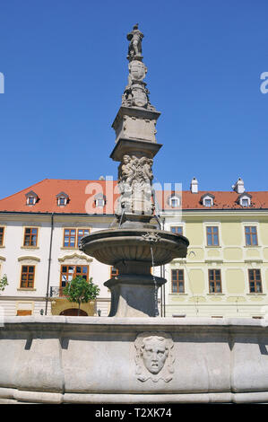 Roland Brunnen in Bratislava, Slowakei. Roland szokokut, Pozsony, Szlovákia. Stockfoto