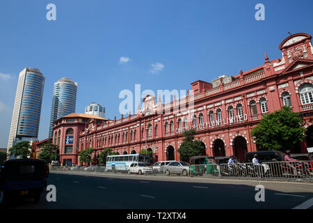 Die historische Cargills Gebäude und das World Trade Center in Colombo. Sri Lanka Stockfoto