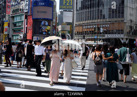 Bilder sind Fußgänger Shibuya Crossing Tokyo Japan Stockfoto