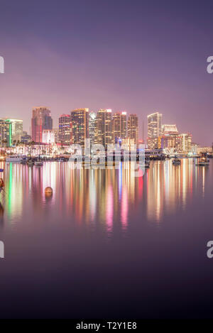 Hafen von San Diego and San Diego Skyline Stockfoto