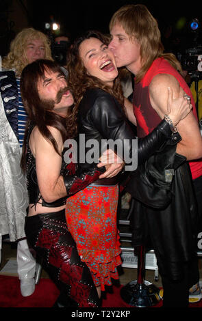 LOS ANGELES, Ca. September 05, 2000: Schauspieler Harry Shearer & Christopher Guest mit Schauspielerin Fran Drescher bei der Weltpremiere in Hollywood, der Film diesen Spinal Tap - 1984 rockumentary. Bild: Paul Smith/Featureflash Stockfoto