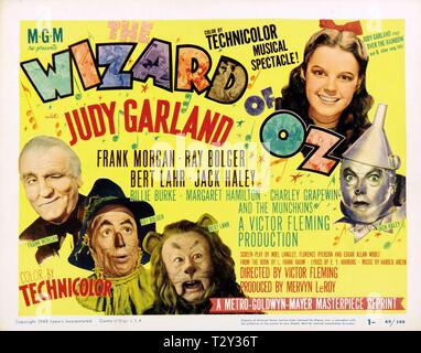 FRANK MORGAN, RAY BOLGER, BERT LAHR, JACK HALEY, Judy Garland, Poster, der Zauberer von Oz, 1939 Stockfoto