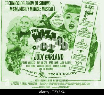 Filmplakat, der Zauberer von Oz, 1939 Stockfoto