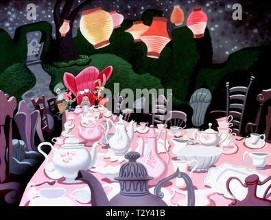 MAD HATTER, ALICE, March Hare, Alice im Wunderland, 1951 Stockfoto