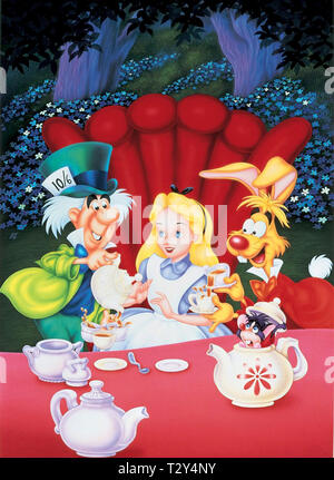 MAD HATTER, ALICE, March Hare, Alice im Wunderland, 1951 Stockfoto