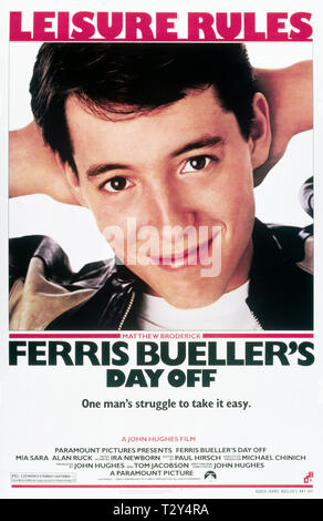 MATTHEW BRODERICK PLAKAT, Ferris macht blau, 1986 Stockfoto