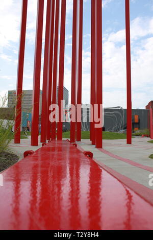 Artivity auf dem Grün in der Innenstadt, Winston-Salem, NC Stockfoto