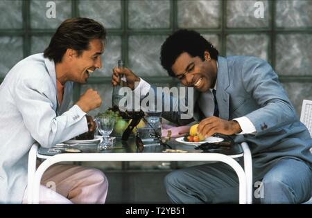 DON JOHNSON, PHILIP MICHAEL THOMAS, MIAMI VICE, 1984 Stockfoto