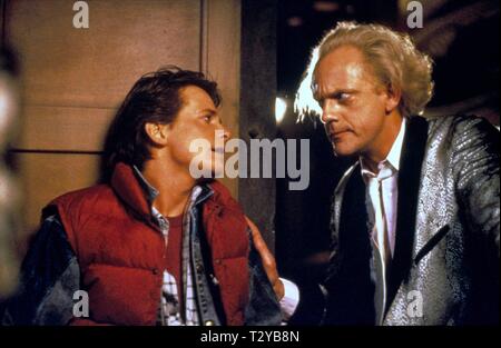 MICHAEL J.FOX, Christopher Lloyd, ZURÜCK IN DIE ZUKUNFT, 1985 Stockfoto