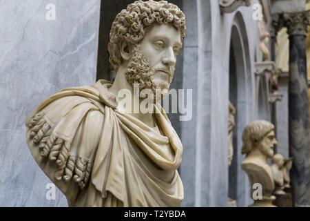 Der neue Flügel (Braccio Nuovo) des Museum Chiaramonti, Vatikanischen Museen, Vatikanstadt, Rom, Italien. Stockfoto