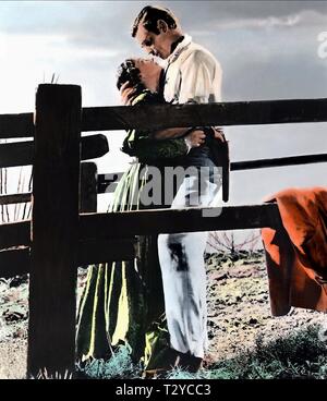 CLARK GABLE, Vivien Leigh, gegangen mit dem Wind, 1939 Stockfoto