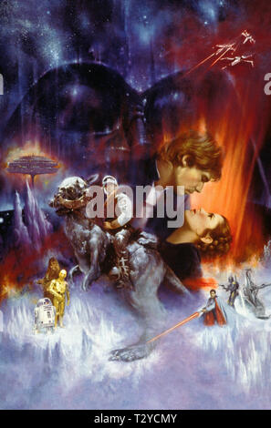 STAR WARS: Episode V - Das Imperium schlägt zurück, Mark Hamill, Harrison Ford, Carrie Fisher, Billy Dee Williams, 1980 Stockfoto