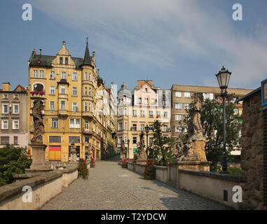 Brücke von St. John - die gotische Brücke in Klodzko. Polen Stockfoto