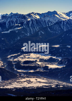 Panorama, hillstation Alpjoch, Skigebiet Hochimst, Imst, Tirol, Österreich, Europa Stockfoto