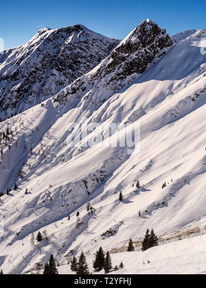 Berge bei hillstation Alpjoch, Skigebiet Hochimst, Imst, Tirol, Österreich, Europa Stockfoto