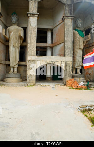 Statuen von der Rückseite des Hauses des Big Buddha im Bau. Phuket. Stockfoto