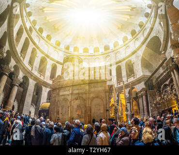 Jerusalem, Israel - 27. März 2019: Saint Helena Kapelle in der Kirche des Heiligen Grabes, Jerusalem, Israel Stockfoto