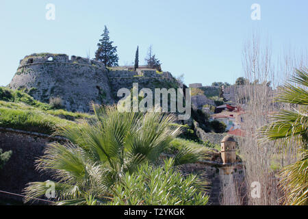 Acronauplia der älteste Teil der Stadt Nafplio in Griechenland Stockfoto