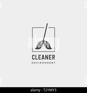 Cleaner grüne Umgebung einfach Logo template Vector Illustration - Vektor Stock Vektor