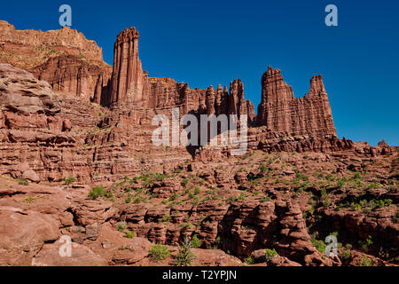 Fisher Towers, Moab, Utah, USA, Nordamerika Stockfoto