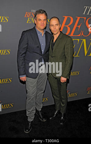 NEW YORK, NY - 04 April: Robin Bissell und Sam Rockwell teilnehmen" Die besten Feinde" New York Premiere bei AMC Loews Lincoln Square am 04 April, 2019 Ich Stockfoto