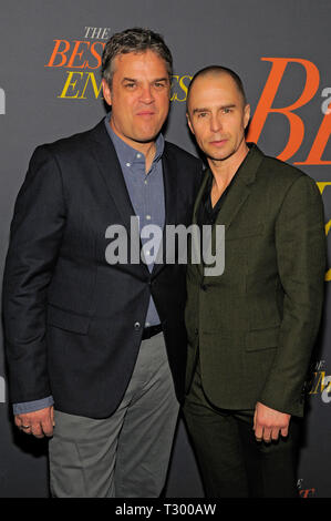 NEW YORK, NY - 04 April: Robin Bissell und Sam Rockwell teilnehmen" Die besten Feinde" New York Premiere bei AMC Loews Lincoln Square am 04 April, 2019 Ich Stockfoto