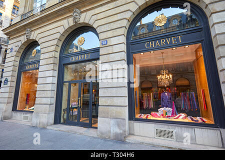 PARIS, Frankreich, 21. JULI 2017: Charvet fashion Luxury Stores in Paris, Frankreich. Stockfoto