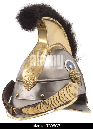 Schutzkleidung, Helme, Bayerische Helm Modell 1842 für Soldaten der Kürassiere, Additional-Rights - Clearance-Info - Not-Available Stockfoto