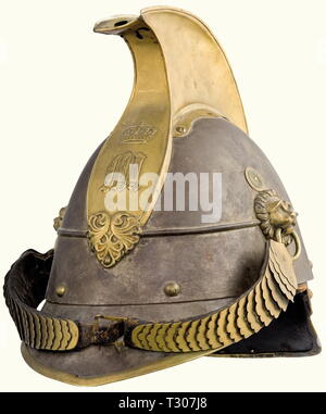 Schutzkleidung, Helme, Bayerische Helm Modell 1842 für Soldaten der Kürassiere, Additional-Rights - Clearance-Info - Not-Available Stockfoto