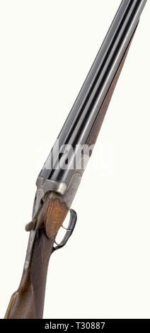 Die langen Arme, moderne Anlagen, doppelläufige Schrotflinte, Ferlach, circa 1970, Additional-Rights - Clearance-Info - Not-Available Stockfoto