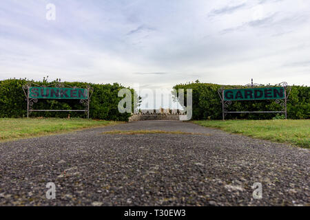 Versunkenen Gärten als von der Straße in der Nähe von Margate, Kent, England, Vereinigtes Königreich gesehen Stockfoto