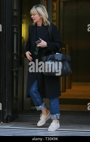 Zoe ball gesehen BBC Radio 2 Studios - London mit: Zoe Ball Wo: London, Großbritannien Wann: 05 Mar 2019 Credit: WENN.com verlassen Stockfoto