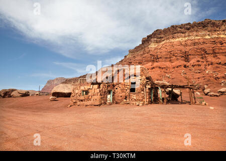 Verlassene Wohnung in Vermillion Cliffs, Indiana, Nordamerika Stockfoto