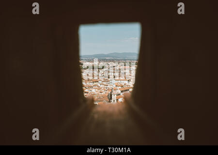 Antenne Panoramablick auf Florenz von der Kuppel der Kathedrale von Florenz (Kathedrale von Santa Maria Del Fiore) Stockfoto