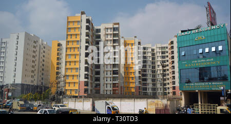 Chennai, Indien. 08 Feb, 2019. Moderne Wohnviertel in Chennai (Madras) in Südindien, auf 08.02.2019 | Verwendung der weltweiten Kredit aufgezeichnet: dpa/Alamy leben Nachrichten Stockfoto