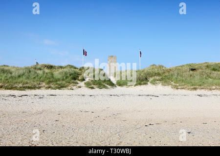 Anzeigen von Utah Beach, ein Strand zwischen Pouppeville und La Madeleine. | Verwendung weltweit Stockfoto