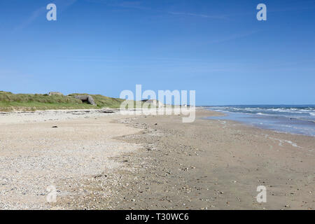 Anzeigen von Utah Beach, ein Strand zwischen Pouppeville und La Madeleine. | Verwendung weltweit Stockfoto