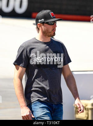 April 5, 2019 - NASCAR Monster Energy Cup Fahrer KYLE BOSCH am 5. April 2019 an der Bristol Motor Speedway in Bristol, Tennessee Credit: Ed Clemente/ZUMA Draht/Alamy leben Nachrichten Stockfoto