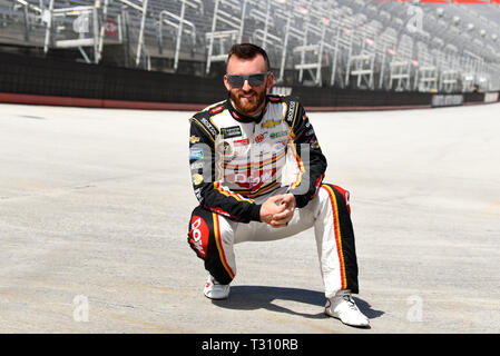 April 5, 2019 - NASCAR Monster Energy Cup Fahrer Austin Dillon stellt auf der Spur am 5. April 2019 an der Bristol Motor Speedway in Bristol, Tennessee Credit: Ed Clemente/ZUMA Draht/Alamy leben Nachrichten Stockfoto