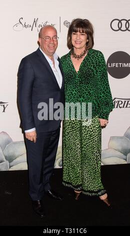 New York, NY, USA. 5 Apr, 2019. Jeff Zucker, Christiane Amanpour in der Ankunftshalle für Vielzahl der Macht der Frauen: New York von Lebensdauer, Cipriani 42nd Street, New York, NY, 5. April 2019 vorgestellt. Credit: RCF/Everett Collection/Alamy leben Nachrichten Stockfoto