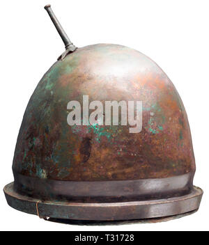 Schutzkleidung, Helme, etruskische Negau Helm, vetulonic Typ, Bronze, 5. Jahrhundert v. Chr., Additional-Rights - Clearance-Info - Not-Available Stockfoto