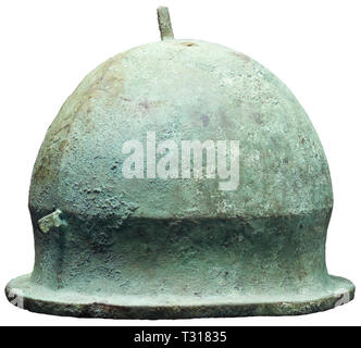 Schutzkleidung, Helme, etruskische Negau Helm, vetulonic Typ, Bronze, 5. Jahrhundert v. Chr., Additional-Rights - Clearance-Info - Not-Available Stockfoto