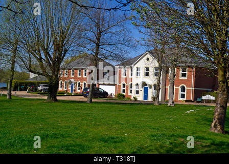 Häuser auf, Aylesbury Watermead, Buckinghamshire, Großbritannien Stockfoto